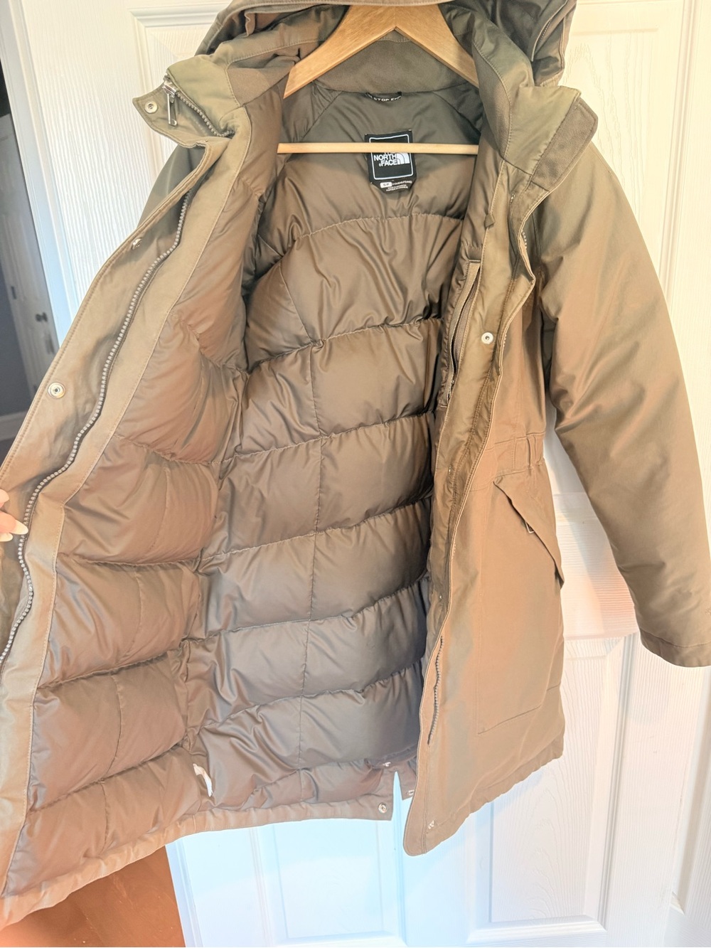 The North Face Women's Hooded Parka Jacket - Olive - Picture 5 of 12